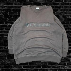 Columbia embroidered logo crewneck sweatshirt grey size L